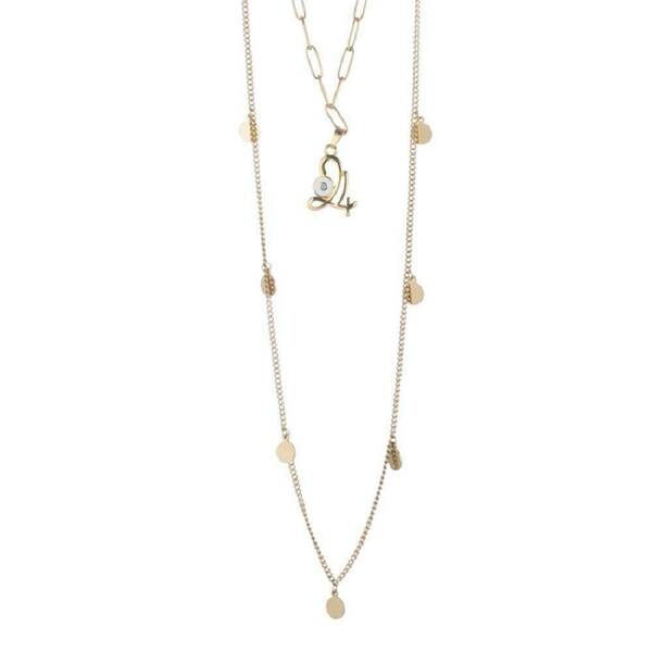Lucky charm necklace 2024 #2 - επιχρυσωμένα, μακριά, ατσάλι, γούρια, φθηνά
