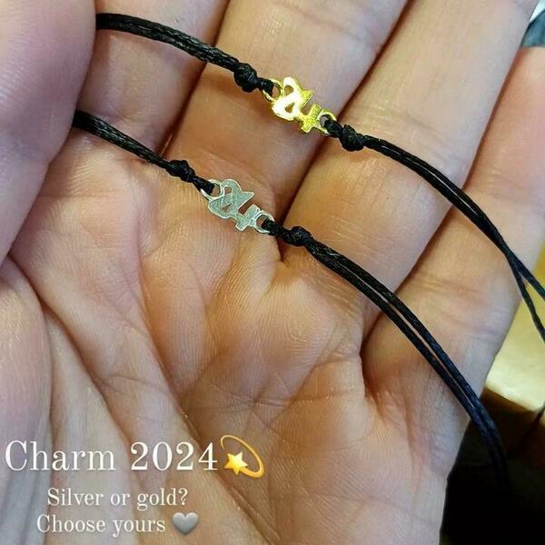 Charm bracelet 2024 / silver 925 - charms, επιχρυσωμένα, ασήμι 925, χεριού, αυξομειούμενα - 2