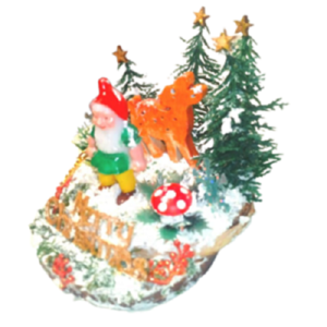 Γουρι 2024 . Χριστουγεννιατικο ξυλινο επιτραπεζιο διακοσμητικο σε 2 επιπεδα , -Χριστουγεννιατικο Χιονισμενο Δασος- - ξύλο, vintage, γούρια, δέντρο - 4