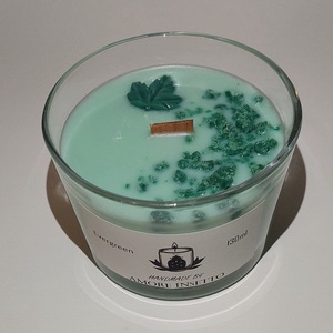 Evergreen άκρως χειμερινό άρωμα, έντονο άρωμα πεύκου. Από λευκό κερί σόγιας (6cm × 8cm × 8cm 130ml) - αρωματικά κεριά, αρωματικό χώρου, vegan friendly, soy candle, soy wax