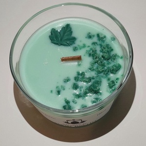 Evergreen άκρως χειμερινό άρωμα, έντονο άρωμα πεύκου. Από λευκό κερί σόγιας (6cm × 8cm × 8cm 130ml) - αρωματικά κεριά, αρωματικό χώρου, vegan friendly, soy candle, soy wax - 3