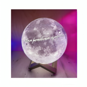 Φωτιστικό φεγγάρι 3D με την φωτογραφία σας - φεγγάρι, δώρο έκπληξη, αξεσουάρ γραφείου, προσωποποιημένα, ειδη δώρων - 2