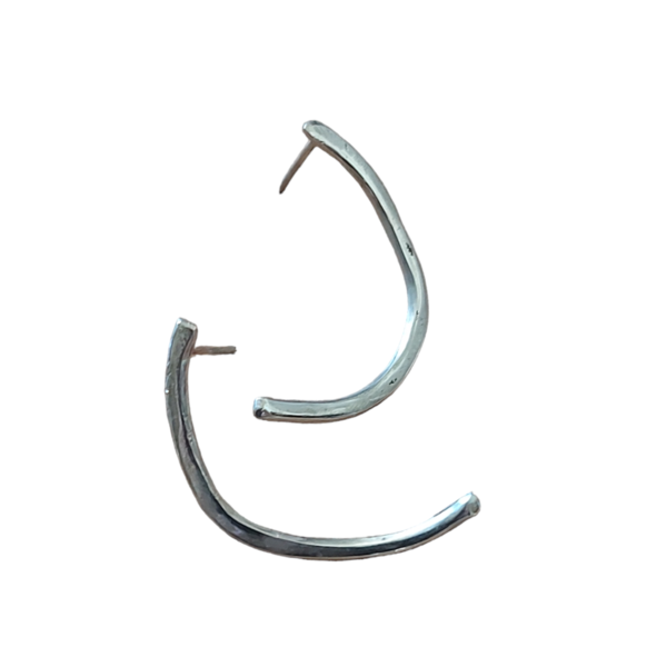Curvy earrings - ασήμι 925, καρφωτά, μικρά