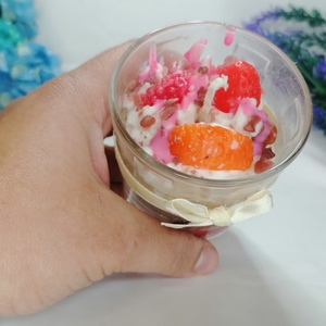 χειροποίητο αρωματικό κερί παγωτό σε γυάλινο κούπα - αρωματικά κεριά - 3