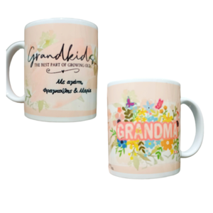 Προσωποποιημένη Κεραμική κούπα με αφιέρωση "grandmother grandma" - πορσελάνη, κούπες & φλυτζάνια