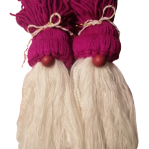 Purple Gnome Ornament knitted 22×3×7cm - vintage, διακοσμητικά, μαλλί felt, προσωποποιημένα