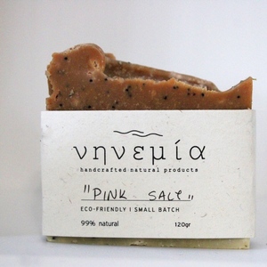 Χειροποίητο σαπούνι ελαιολάδου "Pink Salt" - 100% φυσικό, προσώπου, σώματος