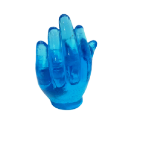 Χειροποίητο φωτιστικό χέρι με μωρό από υγρό γυαλί γαλάζιο 11,5 * 6 εκ. - πορτατίφ, εποξική ρητίνη, αναμνηστικά δώρα - 2