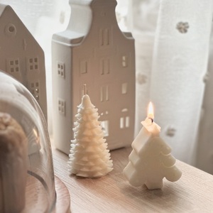 Mini Christmas Tree - πηλός, αρωματικά κεριά, κεριά & κηροπήγια, vegan κεριά - 4