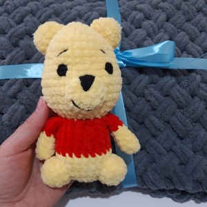 Σετ πλεκτή κουβέρτα με αρκουδάκι Winnie the Pooh - κουβέρτες - 4