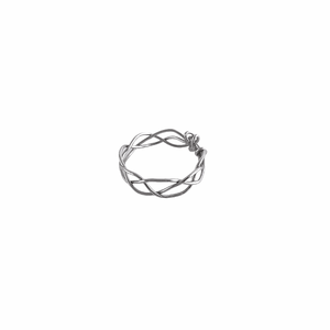 Πλεχτό Δαχτυλίδι Αλυσίδα από Ανοξείδωτο Ατσάλι - γεωμετρικά σχέδια, ατσάλι, σταθερά, φθηνά