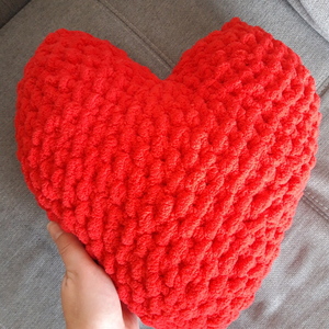 Πλεκτό μαξιλάρι καρδιά - μαξιλάρια, πρακτικό δωρο - 3