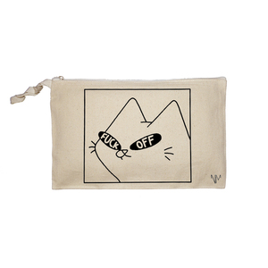 Νεσεσέρ Υφασμάτινο Cat Εκρού 27x17 - ύφασμα, καλλυντικών, ταξιδίου