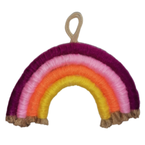 Rainbow Pink Decoration 15×2×12cm Rope Wool - δώρο, διακοσμητικά