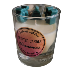 Handmade soy candle "Μελομακάρονο" 150gr - αρωματικά κεριά, κεριά, κερί σόγιας