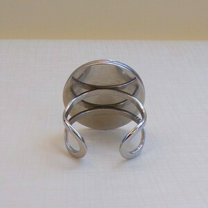 Δαχτυλίδι απο ατσάλι στρογγυλό - γεωμετρικά σχέδια, ατσάλι, αυξομειούμενα - 4