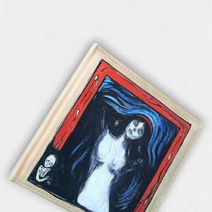 Άλμπουμ φωτογραφιών από δερματίνη, MADONNA του Munch - ζωγραφισμένα στο χέρι, άλμπουμ, δωρο για επέτειο - 2
