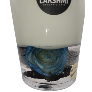 Αρωματικό κερί σόγιας διακοσμημένο μπλε τριαντάφυλλο με άρωμα coconut passion - αρωματικά κεριά - 4