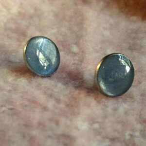Σκουλαρίκια "blue" - ασήμι, μικρά, ατσάλι, φθηνά