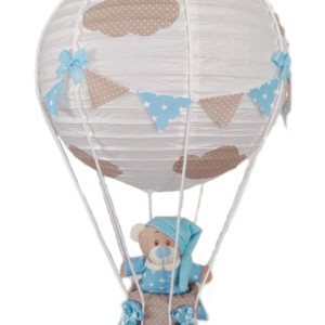 Παιδικό φωτιστικό οροφής αερόστατο με αρκουδάκι - αγόρι, αερόστατο, ζωάκια, φωτιστικά οροφής