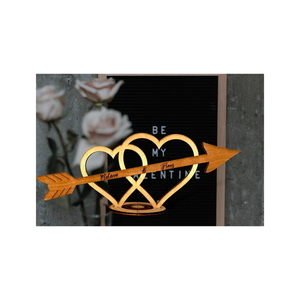 Προσωποποιημένη Ξύλινη διπλή καρδιά Be My Valentine (10x15 xm) - ξύλο, καρδιά, διακοσμητικά, αγ. βαλεντίνου