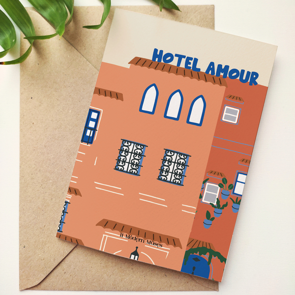 HOTEL AMOUR| Ευχετήρια Κάρτα - χαρτί, επέτειος, γενική χρήση, ευχετήριες κάρτες - 3