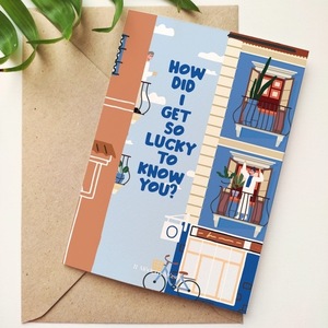 HOW DID I GET SO LUCKY TO KNOW YOU?| Ευχετήρια Κάρτα - χαρτί, επέτειος, γενική χρήση, ευχετήριες κάρτες - 3