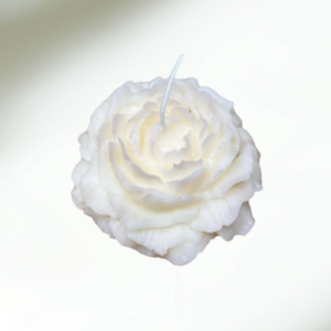 Χειροποίητο Λευκο Τριανταφυλλο, από κερί σόγιας σε άρωμα της επιλογης σας 75γρ. - αρωματικά κεριά, αρωματικό χώρου, 100% φυτικό, soy candle - 4