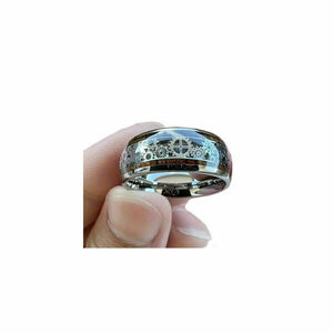 Ανδρικό Ατσάλινο Steampunk Δαχτυλίδι Με Ξύλο Ελιάς. - ατσάλι, boho, σταθερά, επιπλατινωμένα - 2