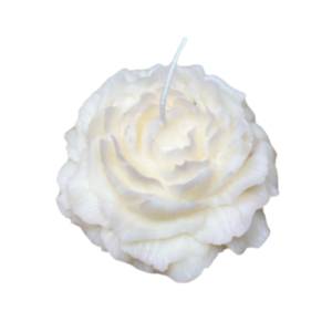 Χειροποίητο Λευκο Τριανταφυλλο, από κερί σόγιας σε άρωμα της επιλογης σας 75γρ. - αρωματικά κεριά, αρωματικό χώρου, 100% φυτικό, soy candle