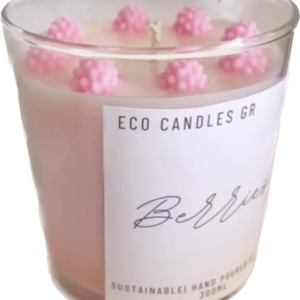 Κερί σόγιας σε βαζάκι berries - αρωματικά κεριά, κερί σόγιας