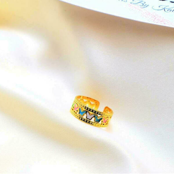 Ατσάλινο δαχτυλίδι με πεταλούδες - πεταλούδα, ατσάλι, αυξομειούμενα