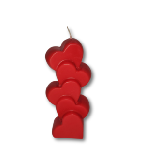 Κερί σόγιας Heart pillar - καρδιά, αρωματικά κεριά, αγ. βαλεντίνου, κερί σόγιας