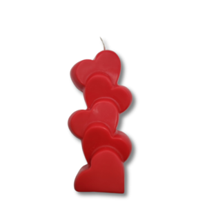 Κερί σόγιας Heart pillar - καρδιά, αρωματικά κεριά, αγ. βαλεντίνου, κερί σόγιας - 2