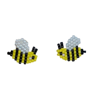 Σκουλαρίκια Μελισσουλες από χάντρες miyuki - χάντρες, μικρά, ατσάλι, ειδη δώρων