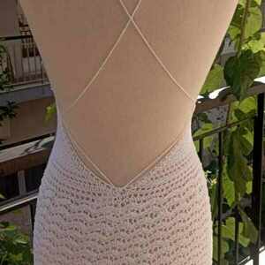 Φόρεμα SHARLOTTE - βαμβάκι, mini, αμάνικο, συνθετικό - 5