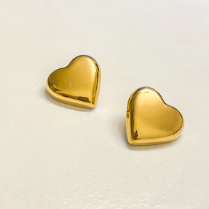 Σκουλαρίκια Καρδούλες “Valentina” - επιχρυσωμένα, ατσάλι