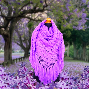 Πλεκτό Χειροποίητο Σάλι|Handmade crochet shawl - βαμβάκι, ακρυλικό
