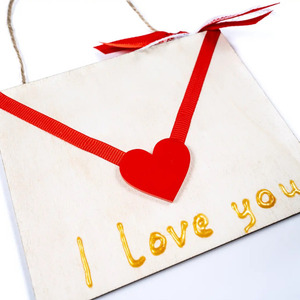 Ξυλινη κάρτα σε φυσικό χρώμα 12εκ καρδούλα Ι love you - ξύλο, καρδιά, σε αγαπώ, ευχετήριες κάρτες - 2
