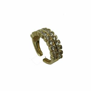 Ατσάλινο Δαχτυλίδι Με Zircon 0628 - επιχρυσωμένα, ατσάλι, αυξομειούμενα, φθηνά