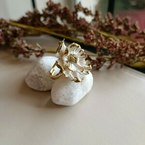 Λουλούδι Δαχτυλίδι - επιχρυσωμένα, λουλούδι, ατσάλι, αυξομειούμενα - 2
