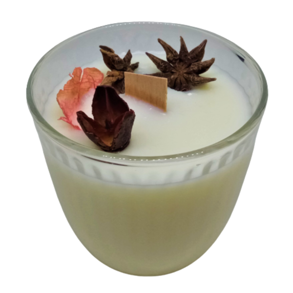 Χειροποίητο κερί σόγιας σε γυάλινο ποτήρι διάφανο με άρωμα Amber & Olibanum ( 275 ml - 56 ώρες καύσης ) - αρωματικά κεριά, σόγια, αρωματικό χώρου, soy wax