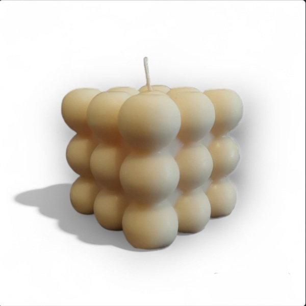 Bubbles Cube - Κύβος - Διακοσμητικό Αρωματικό Κερί - χειροποίητα, αρωματικά κεριά, αρωματικό, κύβος, γενική διακόσμηση