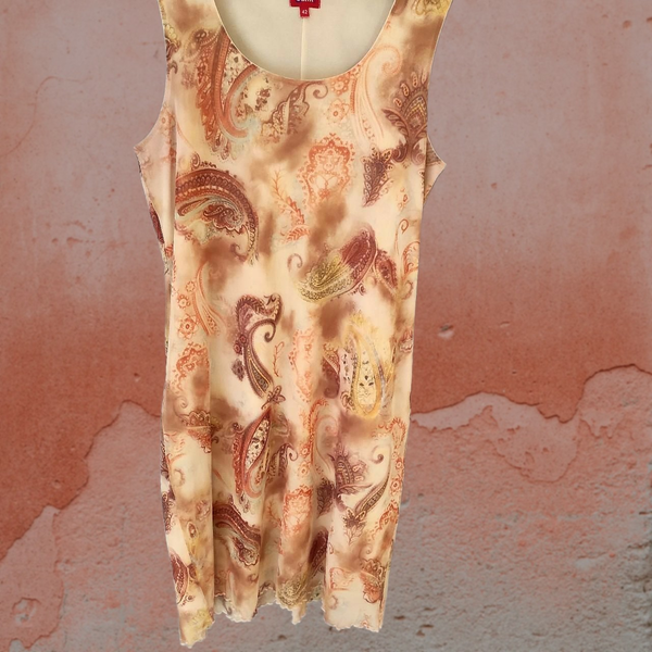 Αμανικο φόρεμα με prints - πολυεστέρας, mini, αμάνικο