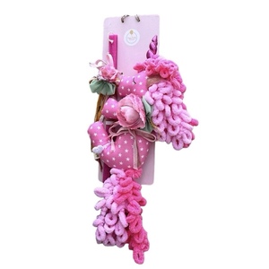 Λαμπάδα φούξια, με μονόκερο ροζ έντονο - λαμπάδες, μονόκερος, παιχνιδολαμπάδες - 4