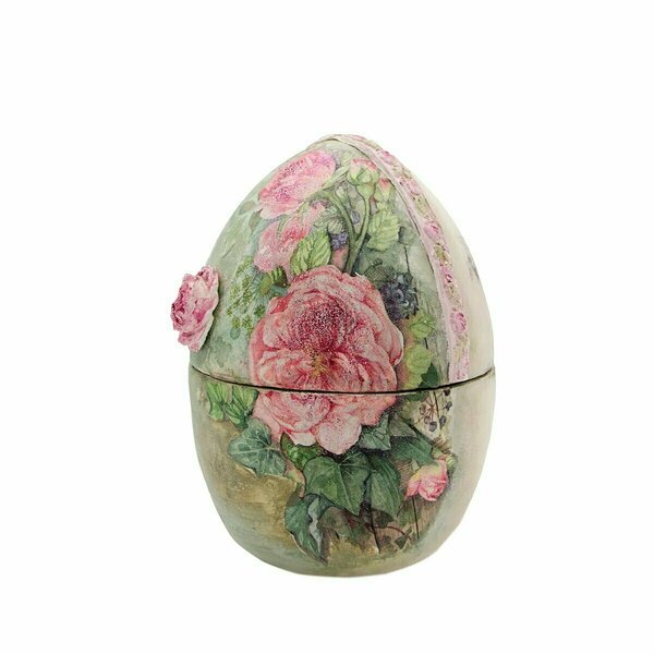 Αυγο ανοιγομενο με λουλούδια - πηλός, πασχαλινά αυγά διακοσμητικά