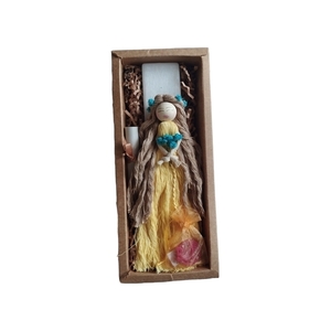 Μαριάνθη- Κούκλα Χειροποίητη Πασχαλινή Αρωματική λαμπάδα 26 εκ. - λαμπάδες, για παιδιά, για ενήλικες, για εφήβους, πριγκίπισσες
