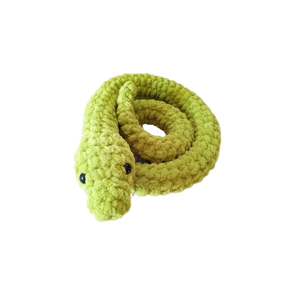 Πλεκτό κουκλάκι φίδι πράσινο 90 εκ. - λούτρινα - 2