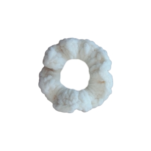 Χειροποίητα πλεκτά βελούδινα scrunchies (1 τεμ.) - νήμα, λαστιχάκια μαλλιών, velvet scrunchies - 5