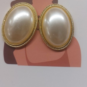 Vintage pearl earring - ατσάλι - 2